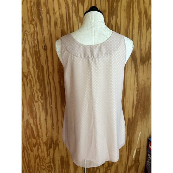 Soft Surroundings Dark Pink Blush Sleeveless Tank Blouse PETITE Small Buttons - Picture 6 of 8
